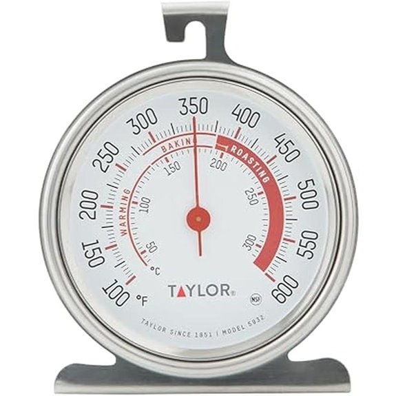 Taylor Precision Products Large Dial Thermometer Silver