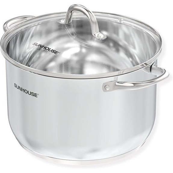 SUNHOUSE 11 Quart Stainless Steel Stock Pot