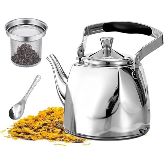 Stainless Steel Teapot with Infuser 68oz