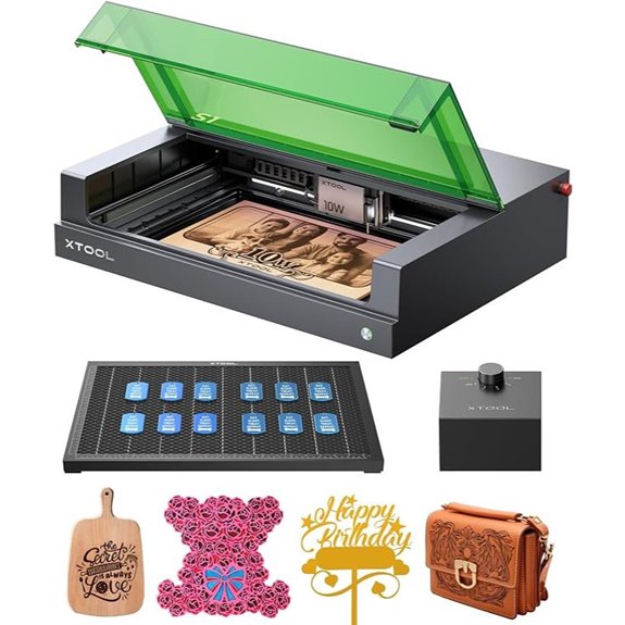 xTool S1 Laser Engraver with Air Assist & Honeycomb
