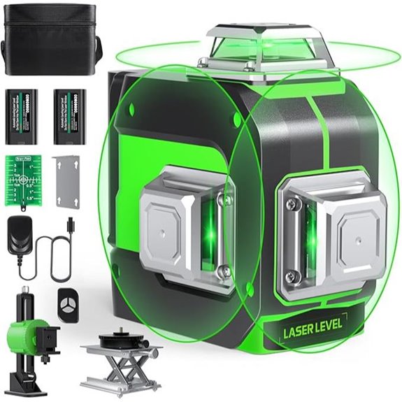 Green Cross Line Laser Level with Remote and Stand