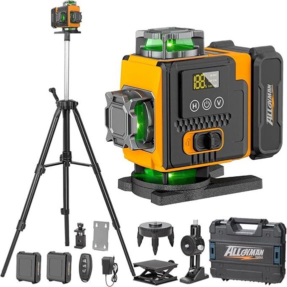 Alloyman 360° Laser Level with Tripod and Magnet