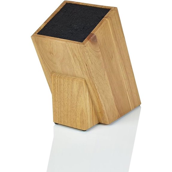 Dice Knife Block Light Oak Woodgrain