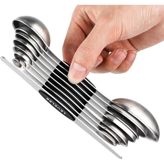 Magnetic 8-Piece Stainless Steel Measuring Spoons Set