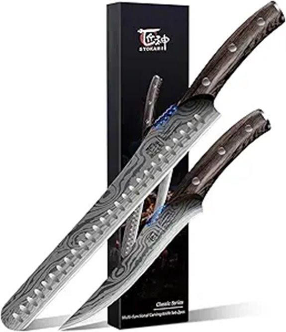 Brisket Knife Set for Meat Turkey BBQ Gift