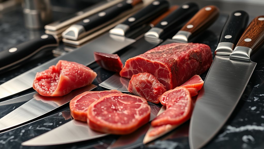 meat knives sharp ergonomic precise