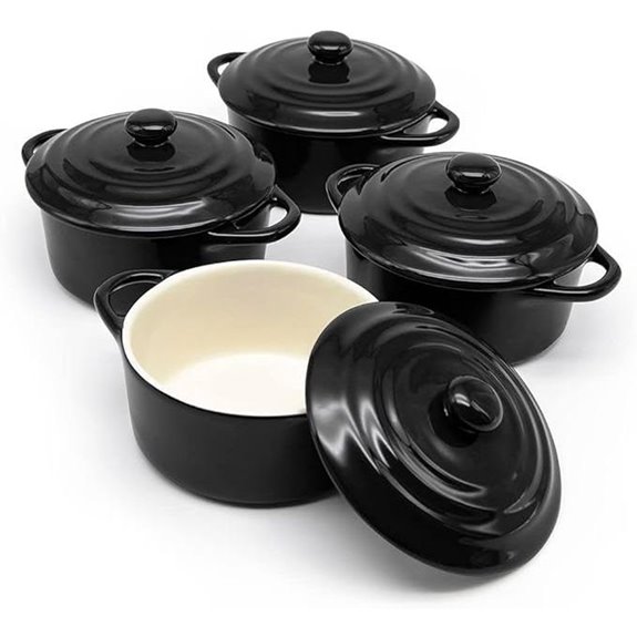 Kook Ceramic Mini Cocotte Set (4)