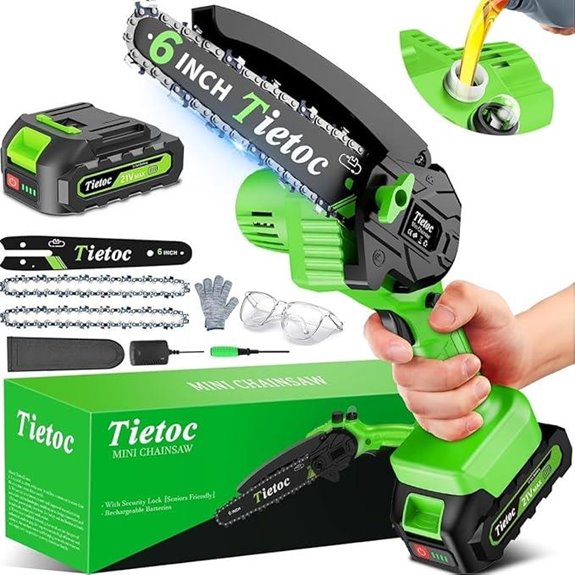 Tietoc 6-Inch Mini Cordless Electric Chainsaw Gift