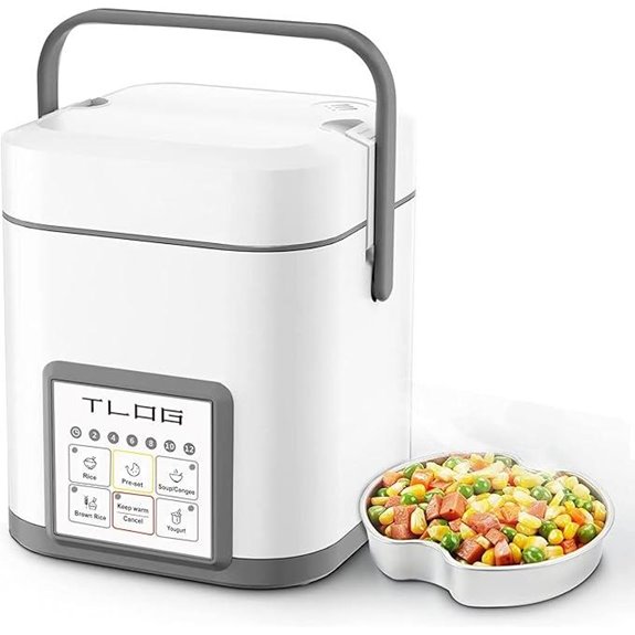 TLOG Mini 2.5 Cup Rice Cooker with Timer