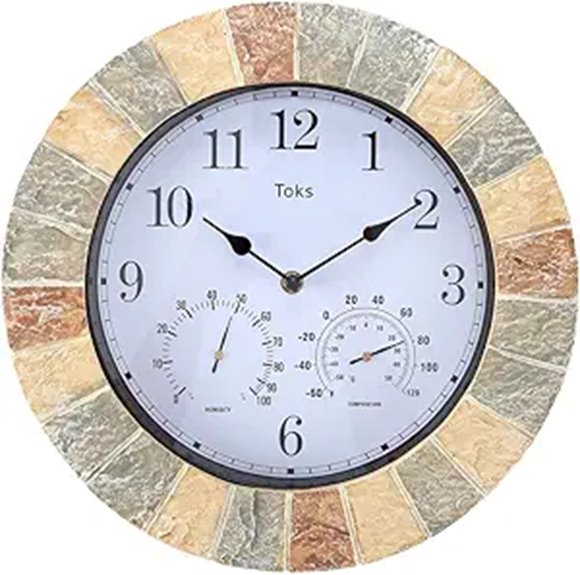 Lily's Home Wall Clock with Thermometer & Hygrometer