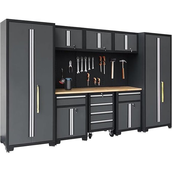 Garage Storage Cabinet System (9 Pieces)