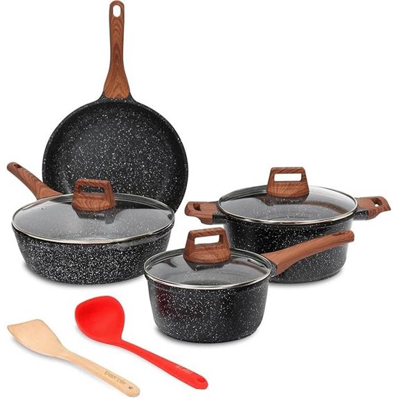 ESLITE LIFE Nonstick Cookware Set 9 Pieces