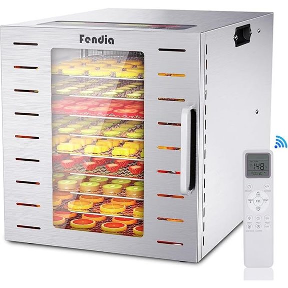 Food Dehydrator with 9 Trays 800W Timer Remote