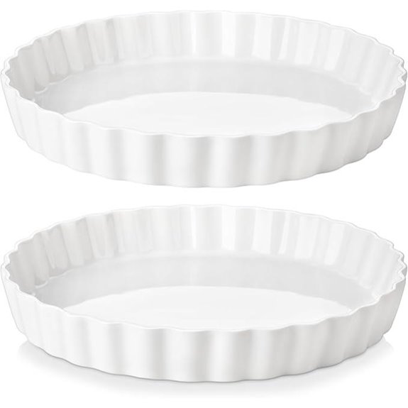 LoveCasa 10-Inch Non-Stick Pie and Quiche Dish (Set of 2)