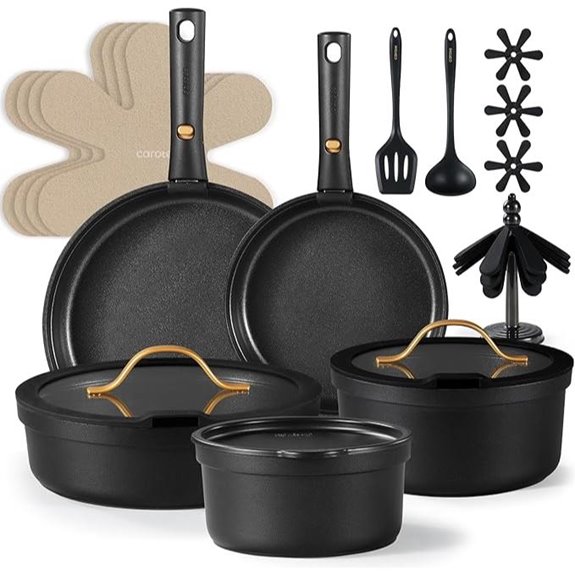 CAROTE 19pcs Nonstick Pots and Pans Set