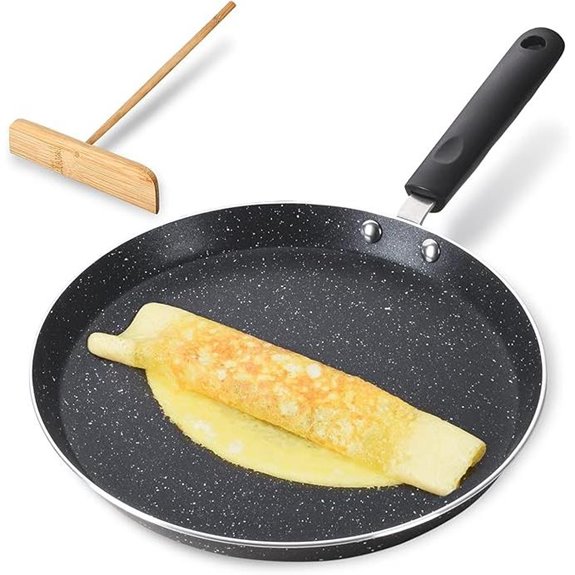 Buecmue 10.5-Inch Nonstick Crepe Pan with Spreader