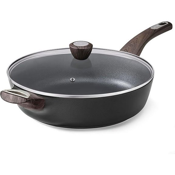 SENSARTE 13.3-Inch Nonstick Deep Frying Pan