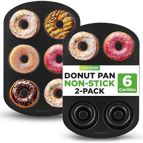 NutriChef Nonstick Donut Pans (2 Pack)