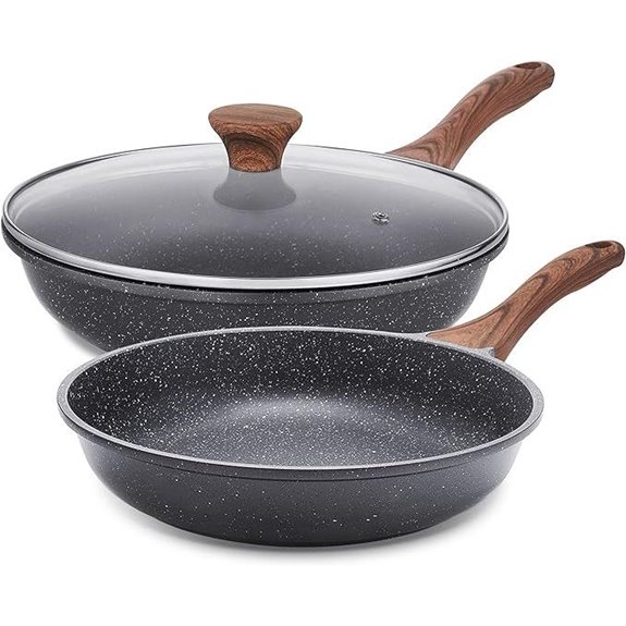 SENSARTE Nonstick Frying Pan Set with Lid