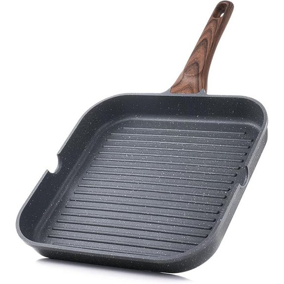 Sensarte Nonstick Square Grill Pan 9.5 Inch