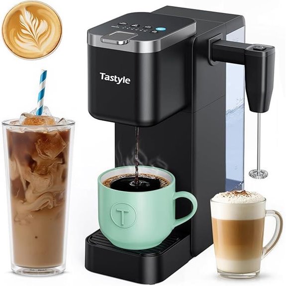 Single Serve Coffee Maker with Milk Frother