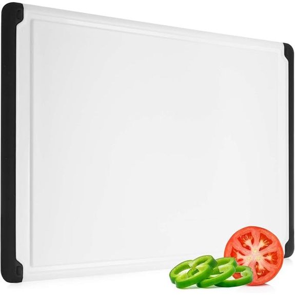 Large Plastic Cutting Board with Juice Groove