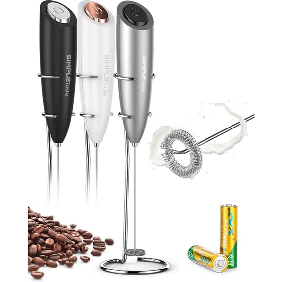SIMPLETaste Handheld Milk Frother with Stand