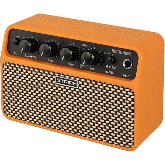 STRICH DSP Mini Electric Guitar Amplifier Portable Orange
