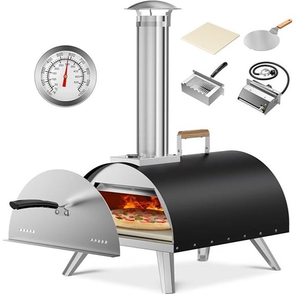 Multi-Fuel Portable Pizza Oven for Outdoors