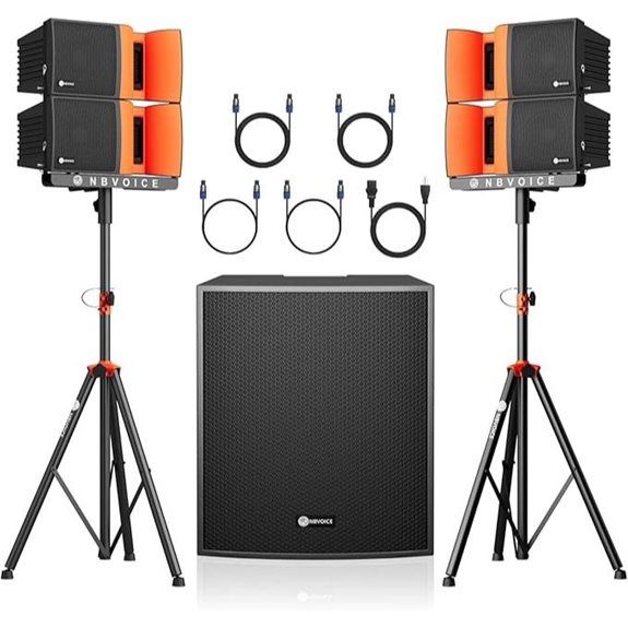 18-Inch 4000W Bluetooth PA Speaker System with Subwoofer
