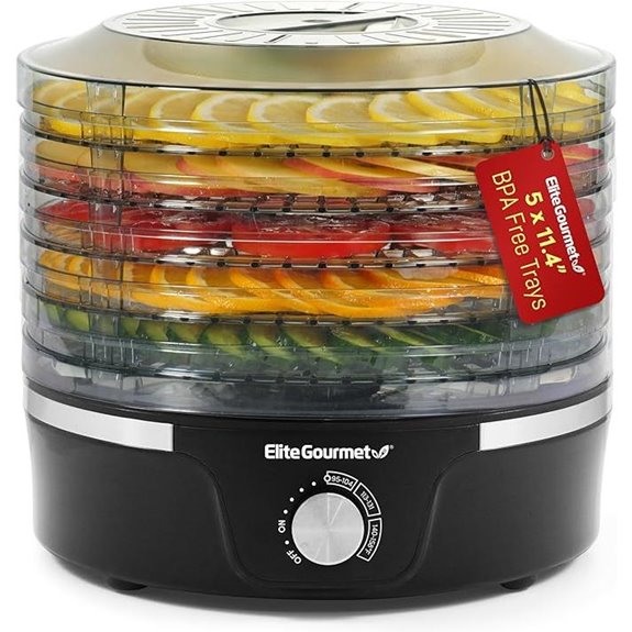 Elite Gourmet Food Dehydrator with 5 Trays