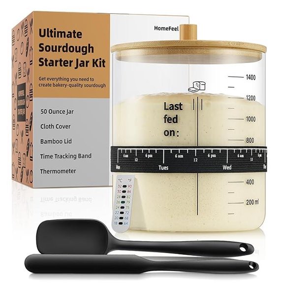 Premium Sourdough Starter Jar with Accessories