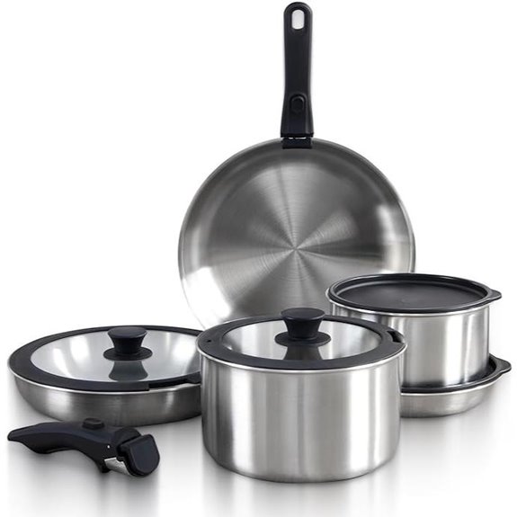 GOURMETIFIC Stainless Steel Cookware Set (11 Pieces)
