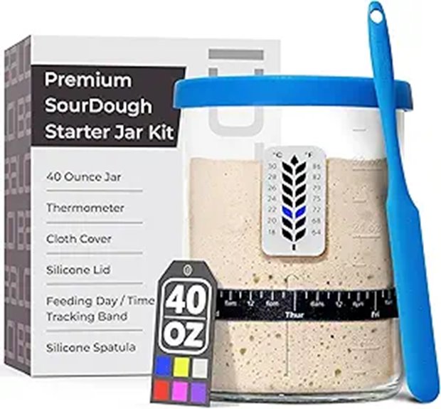 Premium Sourdough Starter Jar Kit with Accessories