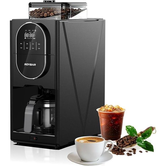 Programmable Coffee Maker with Grinder and Carafe