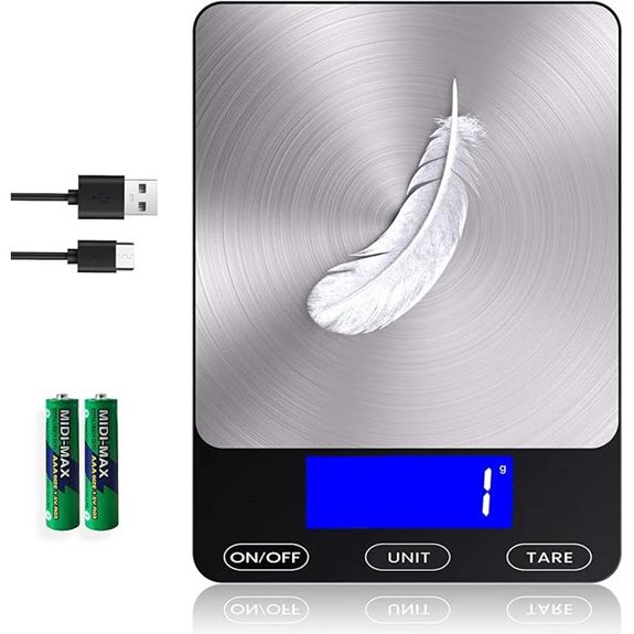 Digital Kitchen Food Scale with Rechargeable Battery