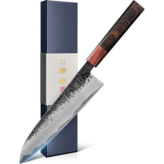 Japanese 8.27 Inch Chef Knife with Red Sandalwood Handle