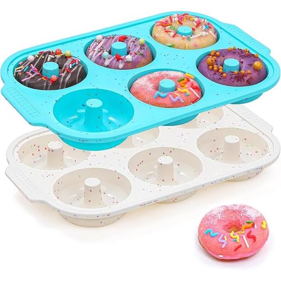 Silicone Donut Pan with Reinforced Frame 6 Cavities