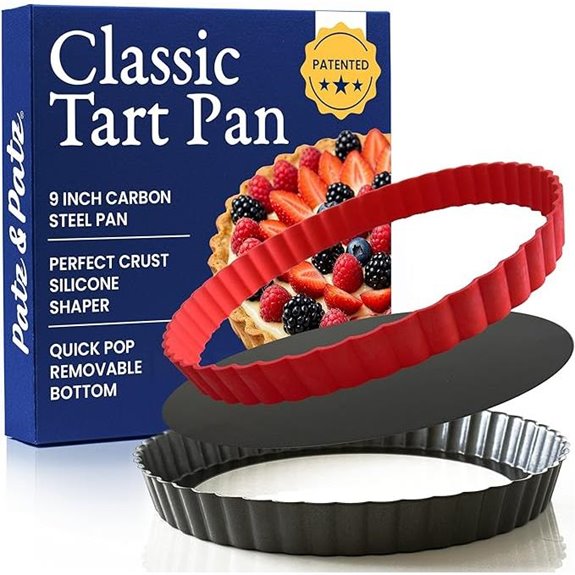 Patz&Patz 9-Inch Removable Tart Pan with Crust Shaper