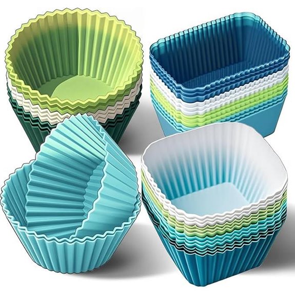 Silicone Reusable Cupcake Liners (36 Pack)
