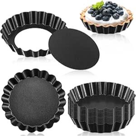 Tessco 16-Piece Nonstick Mini Tart Pans Set