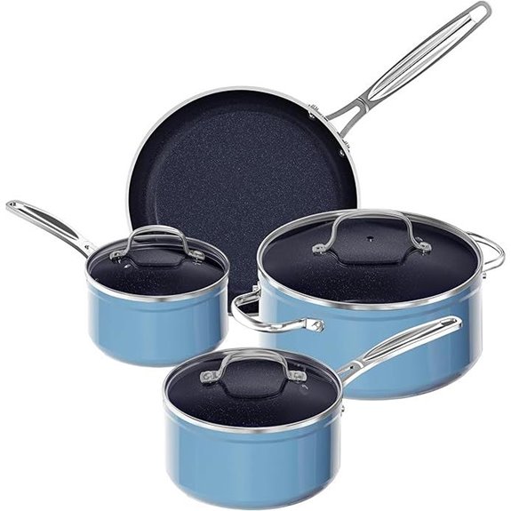 Nuwave 7pc Ceramic Cookware Set with Glass Lids