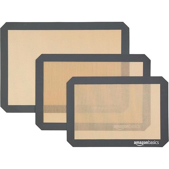 Amazon Basics Non-Stick Silicone Baking Mat (3-Pack)