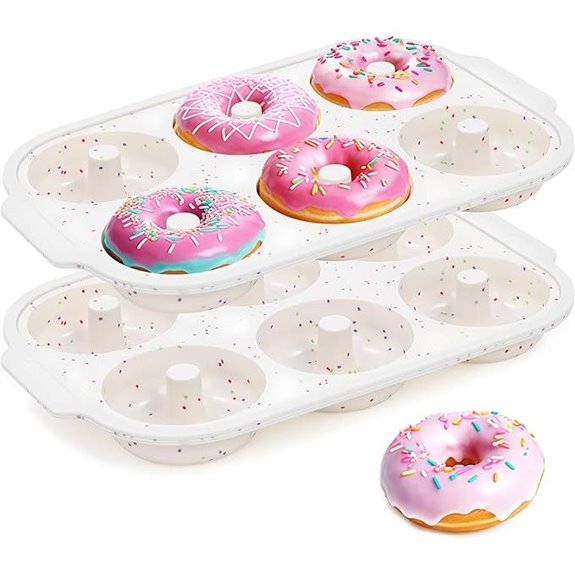 Silicone Donut Pan with Metal Reinforced Frame (2 pcs)