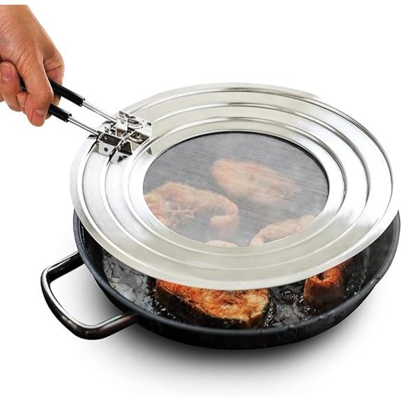 Foldable Silicone Splatter Screen for Frying Pans