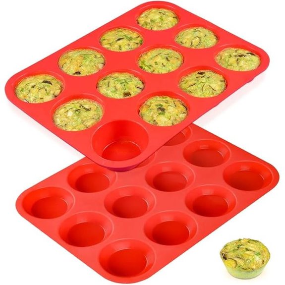 CAKETIME 12-Cup Silicone Muffin Pan