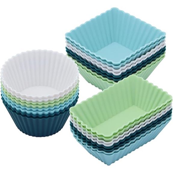 24-Pack Silicone Muffin Cups for Baking