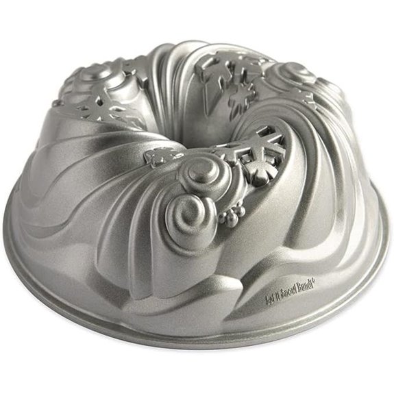Nordic Ware Let It Snow Bundt Silver 10-Cup Capacity