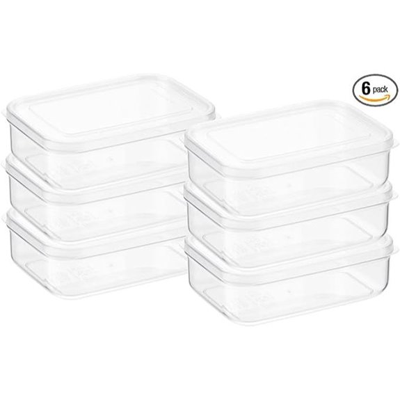 Lustroware 6-Pack Clear Food Storage Containers