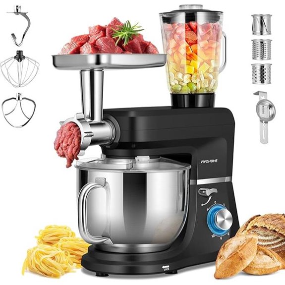 VIVOHOME 6-in-1 Stand Mixer with Accessories